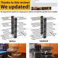 Adjustable Kitchen Table-stand Stainless Steel Pan Organizer Shelf Pot Rack (Upgraded)